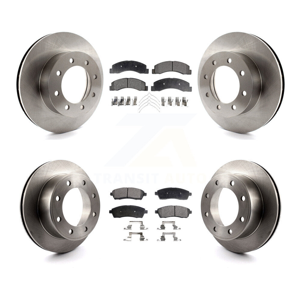 Rotors de frein à disque avant et arrière et Kit de plaquettes semi-métalliques pour Ford F-250 Super Dut