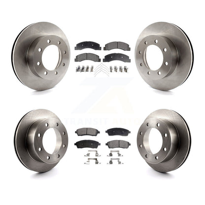 Rotors de frein à disque avant et arrière et Kit de plaquettes semi-métalliques pour Ford F-250 Super Dut