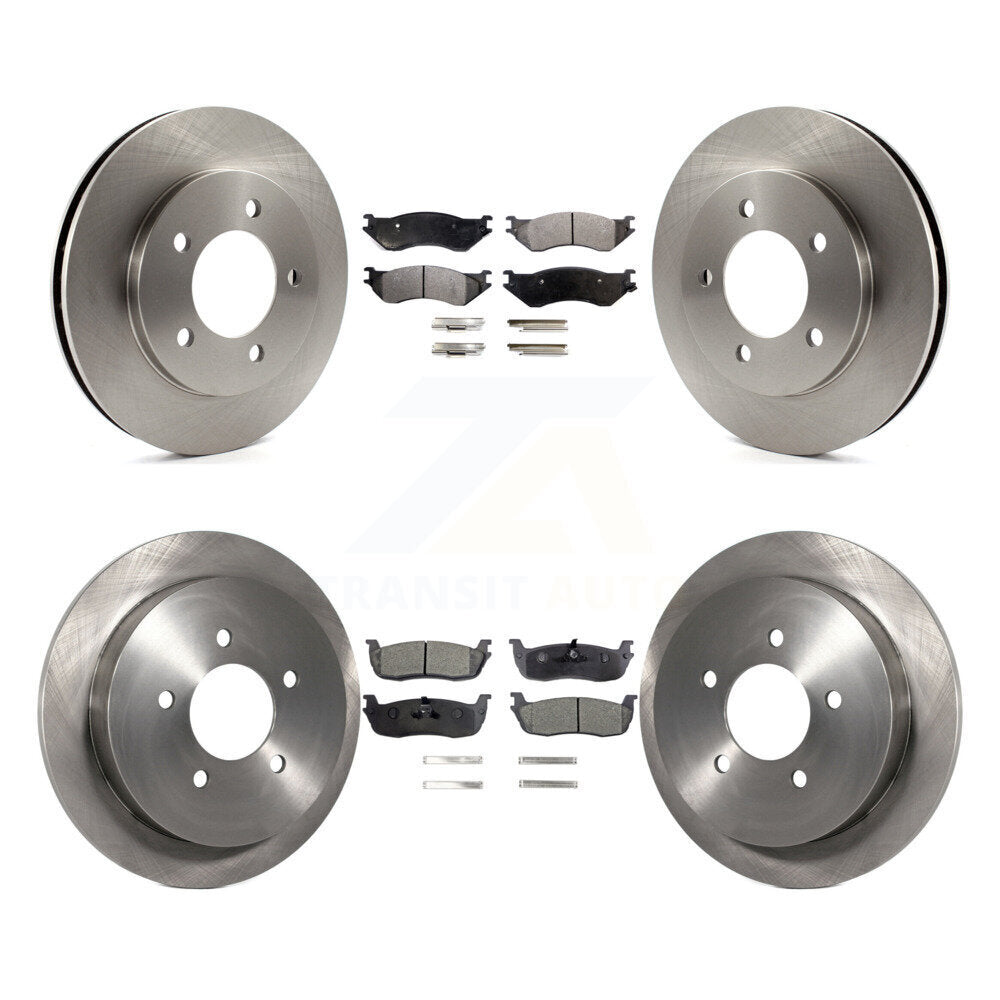 Kit de rotor de frein avant et arrière et plaquettes semi-métalliques pour Ford Expedition Lincoln 4W