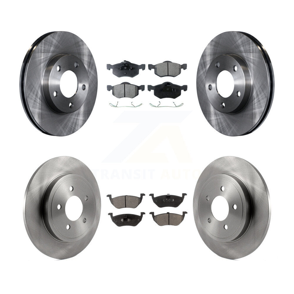 Kit de rotors de frein avant et arrière et plaquettes semi-métalliques pour Mazda Tribute 2.3 2005-2006