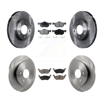 Kit de rotors de frein avant et arrière et plaquettes semi-métalliques pour Mazda Tribute 2.3 2005-2006