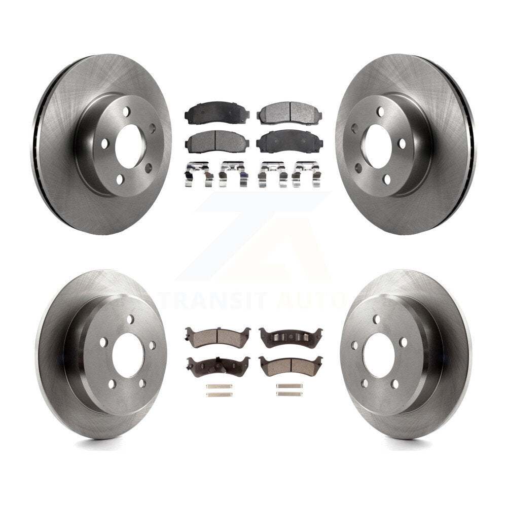 Kit de disques de frein avant et arrière et plaquettes semi-métalliques pour Ford Explorer Sport 4W 2001