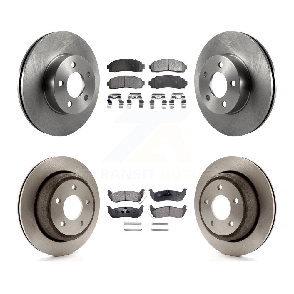 Rotors de frein à disque avant et arrière et Kit de plaquettes semi-métalliques pour Ford Ranger Mazda B400