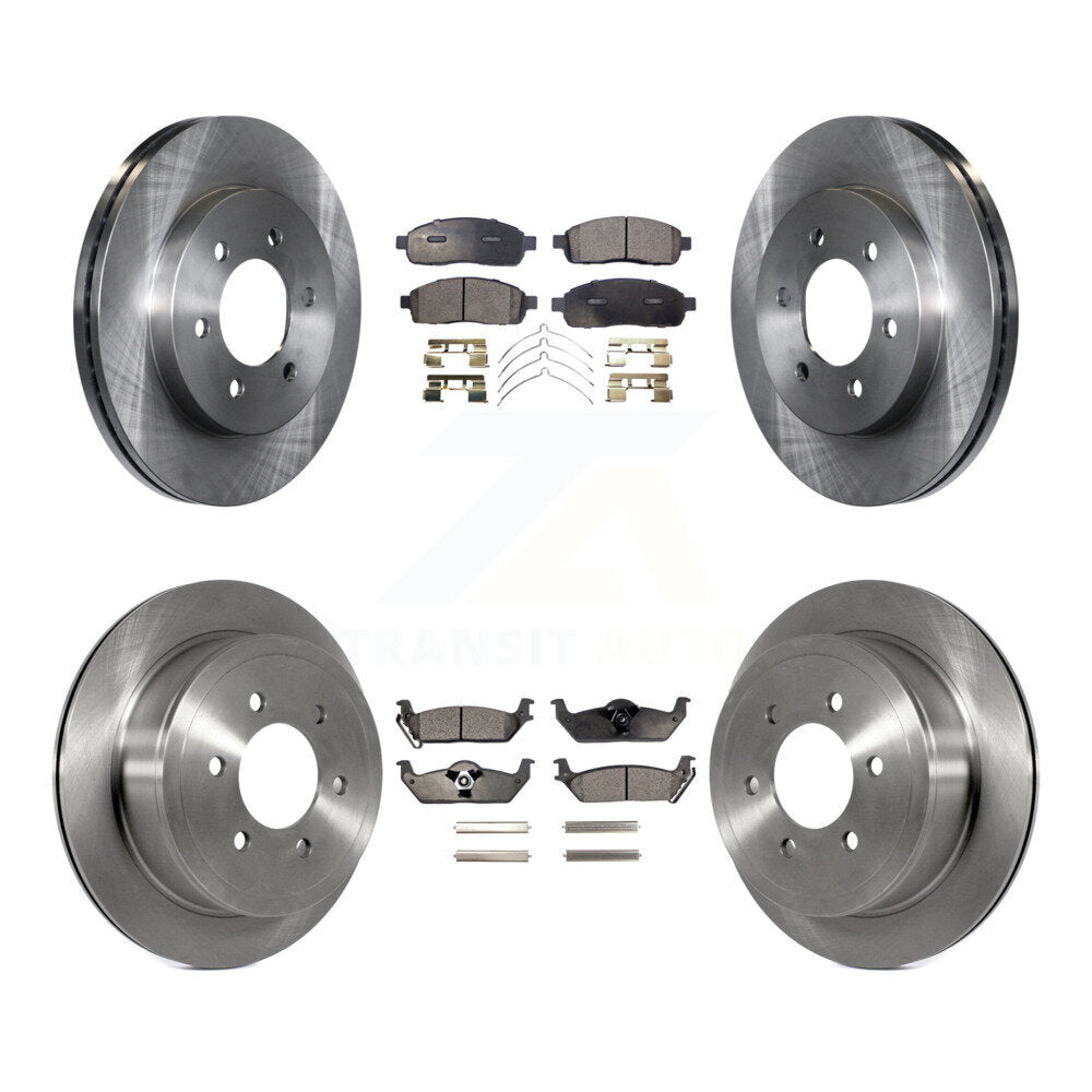 Kit de plaquettes de frein semi-métalliques pour disques de frein avant et arrière, pour Ford F-150 Lincoln Mark LT 4W
