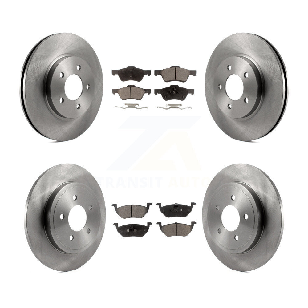 Kit de rotor de frein avant et arrière et plaquettes semi-métalliques pour Ford Escape Mercury Marine