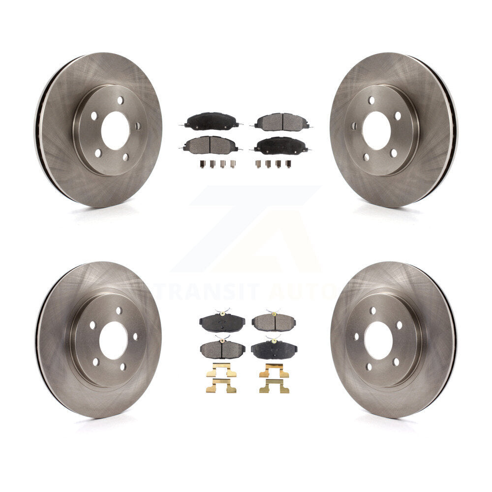 Kit de rotor de frein avant et arrière et plaquettes semi-métalliques pour Ford Mustang Bas 2005-2010