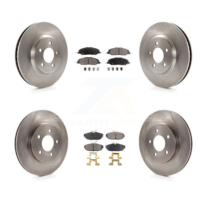 Kit de rotors de frein à disque avant et arrière et plaquettes semi-métalliques pour Ford Mustang