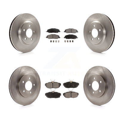 Kit de rotors de frein à disque avant et arrière et plaquettes semi-métalliques pour Ford Mustang