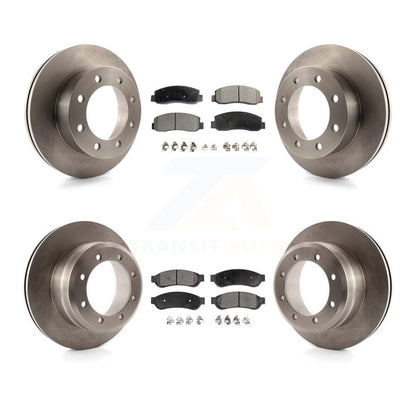 Kit de rotor de frein avant et arrière et plaquettes semi-métalliques pour Ford F-350 Super Duty F-45