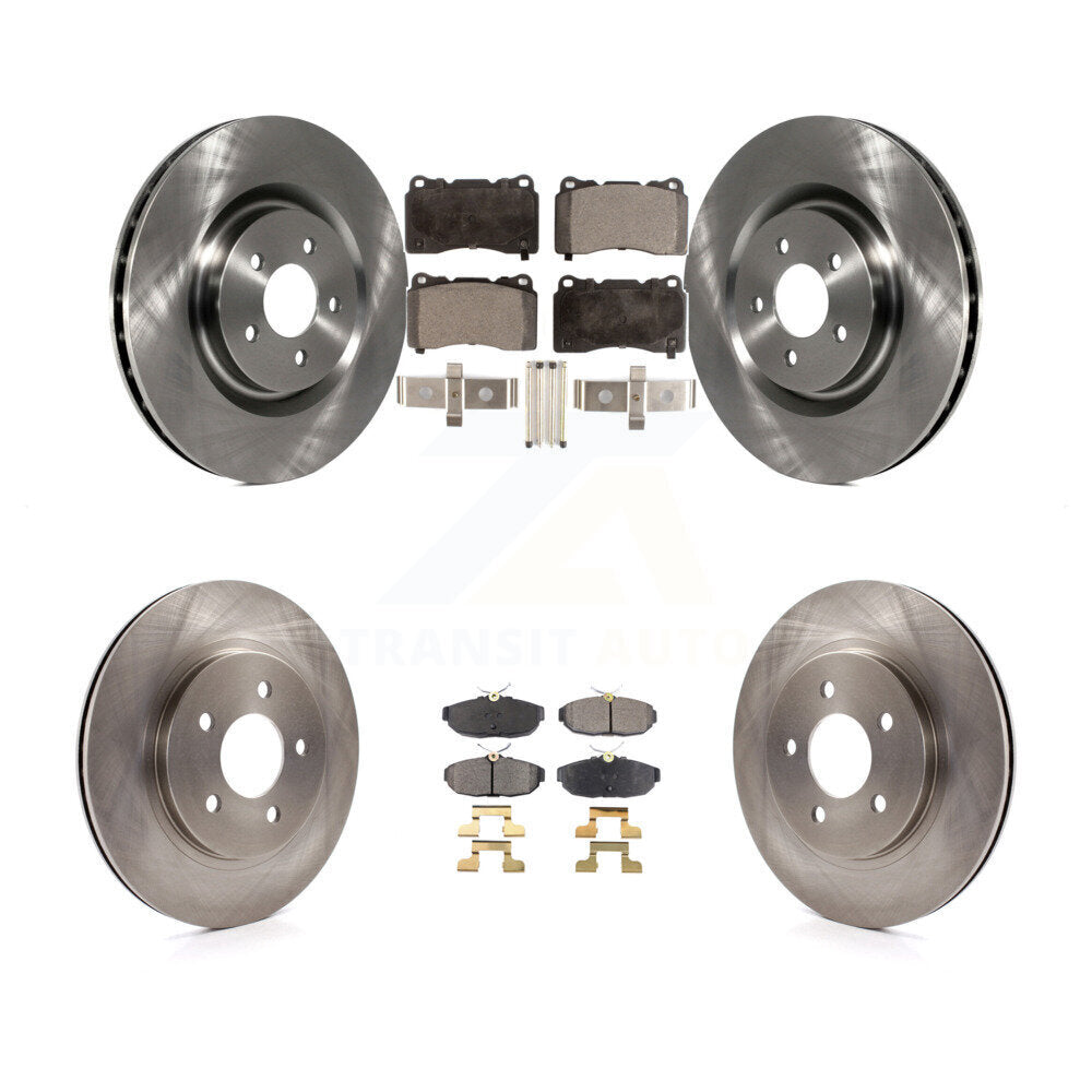 Kit de rotors de frein à disque avant et arrière et plaquettes semi-métalliques pour Ford Mustang