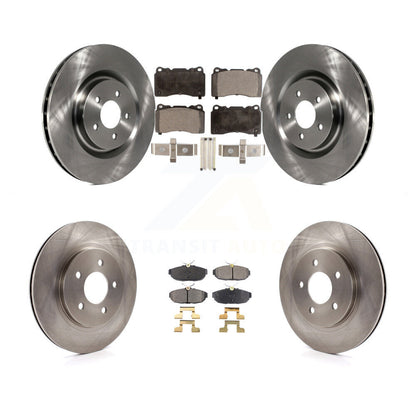 Kit de rotors de frein à disque avant et arrière et plaquettes semi-métalliques pour Ford Mustang