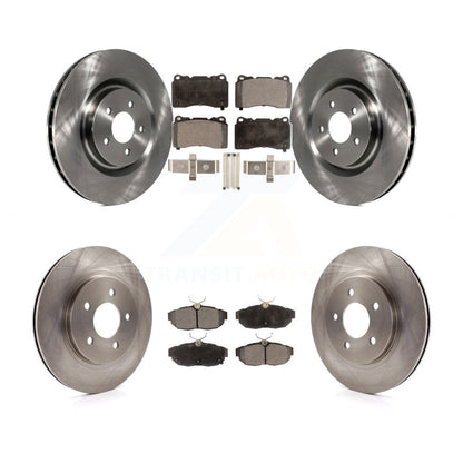 Kit de rotors de frein à disque avant et arrière et plaquettes semi-métalliques pour Ford Mustang