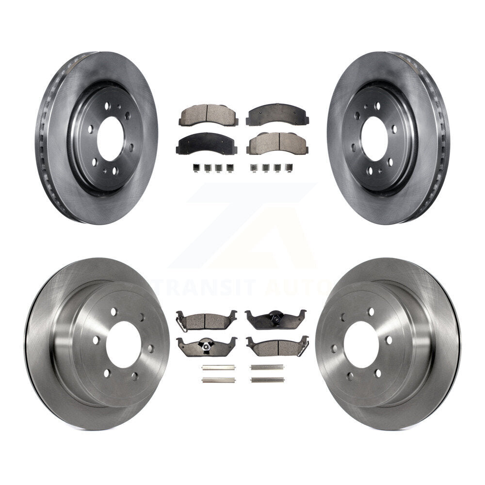 Kit de rotors de frein avant et arrière et plaquettes semi-métalliques pour Ford F-150 avec roue à 6 écrous