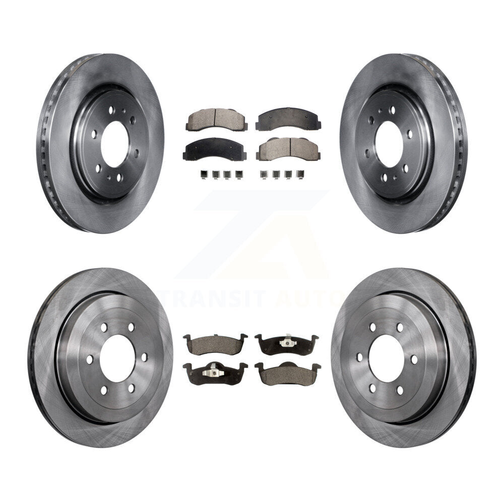 Rotors de frein à disque avant et arrière et Kit de plaquettes semi-métalliques pour Ford Expedition Lincol
