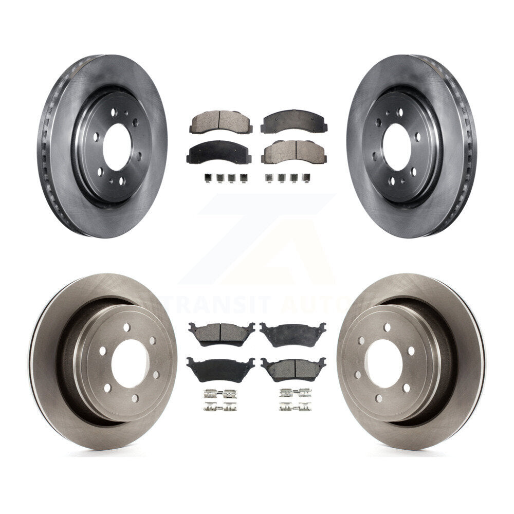 Kit de disques de frein à disque avant et arrière et plaquettes semi-métalliques pour Ford F-150