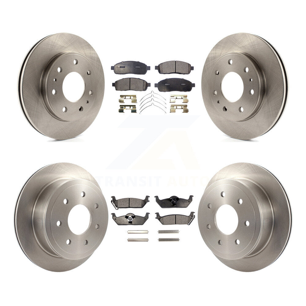 Kit de plaquettes semi-métalliques de Rotor de frein avant et arrière, pour Ford F-150 09 avec roue à 7 écrous