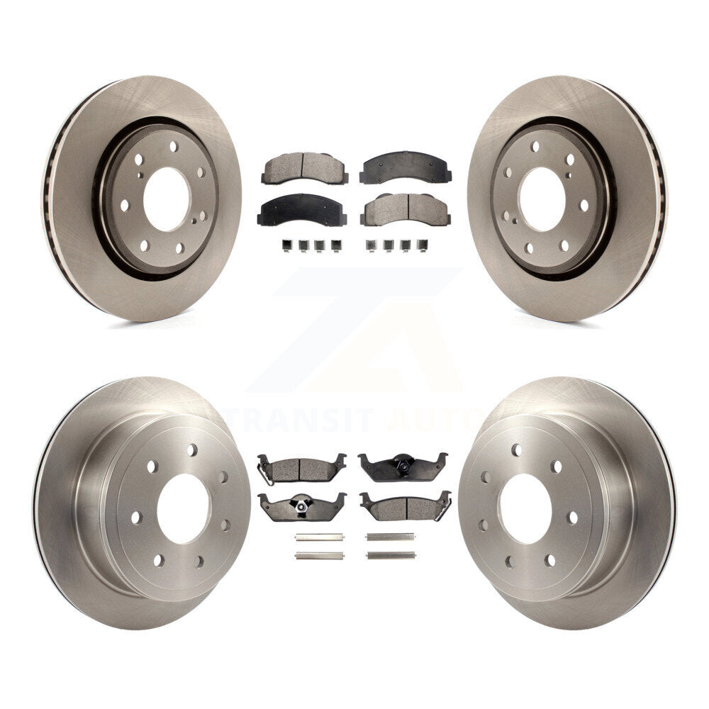 Kit de rotors de frein avant et arrière et plaquettes semi-métalliques pour Ford F-150 avec roue à 7 écrous