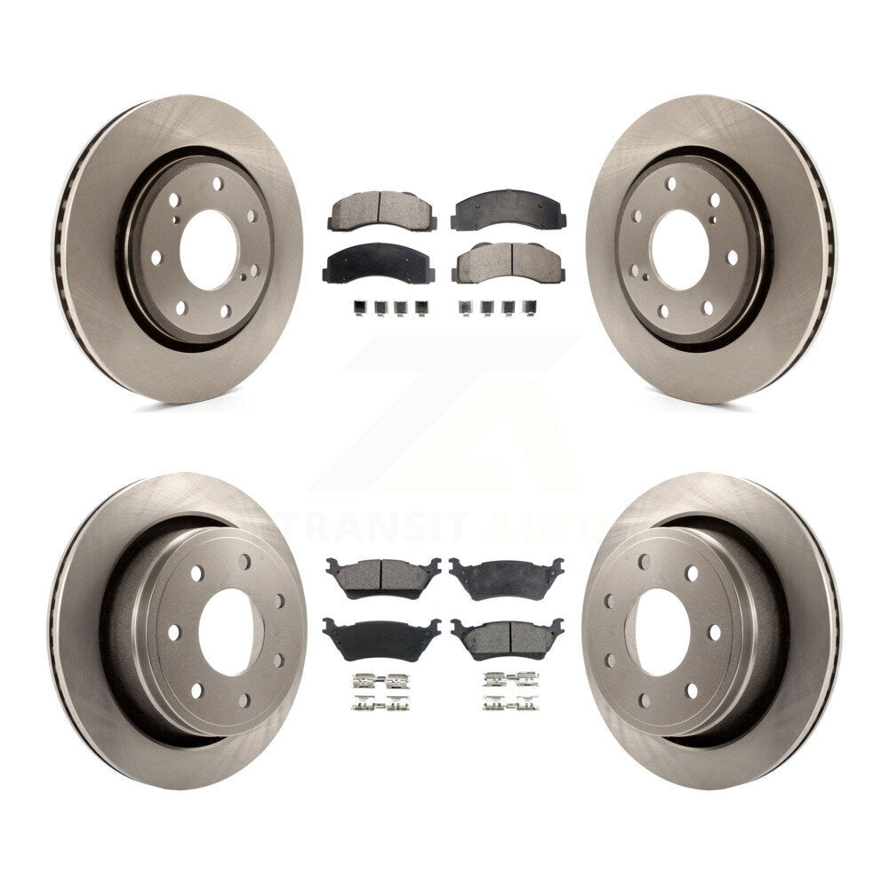 Kit de rotors de frein avant et arrière et plaquettes semi-métalliques pour Ford F-150 avec roue à 7 écrous