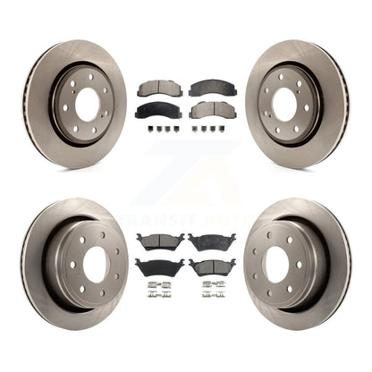 Kit de rotors de frein avant et arrière et plaquettes semi-métalliques pour Ford F-150 avec roue à 7 écrous