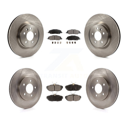 Kit de rotors de frein à disque avant et arrière et plaquettes semi-métalliques pour Ford Mustang