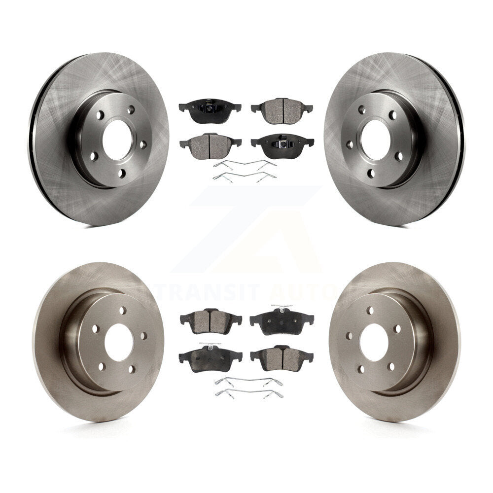 Kit de disques de frein à disque avant et arrière et plaquettes semi-métalliques pour Ford C-Max