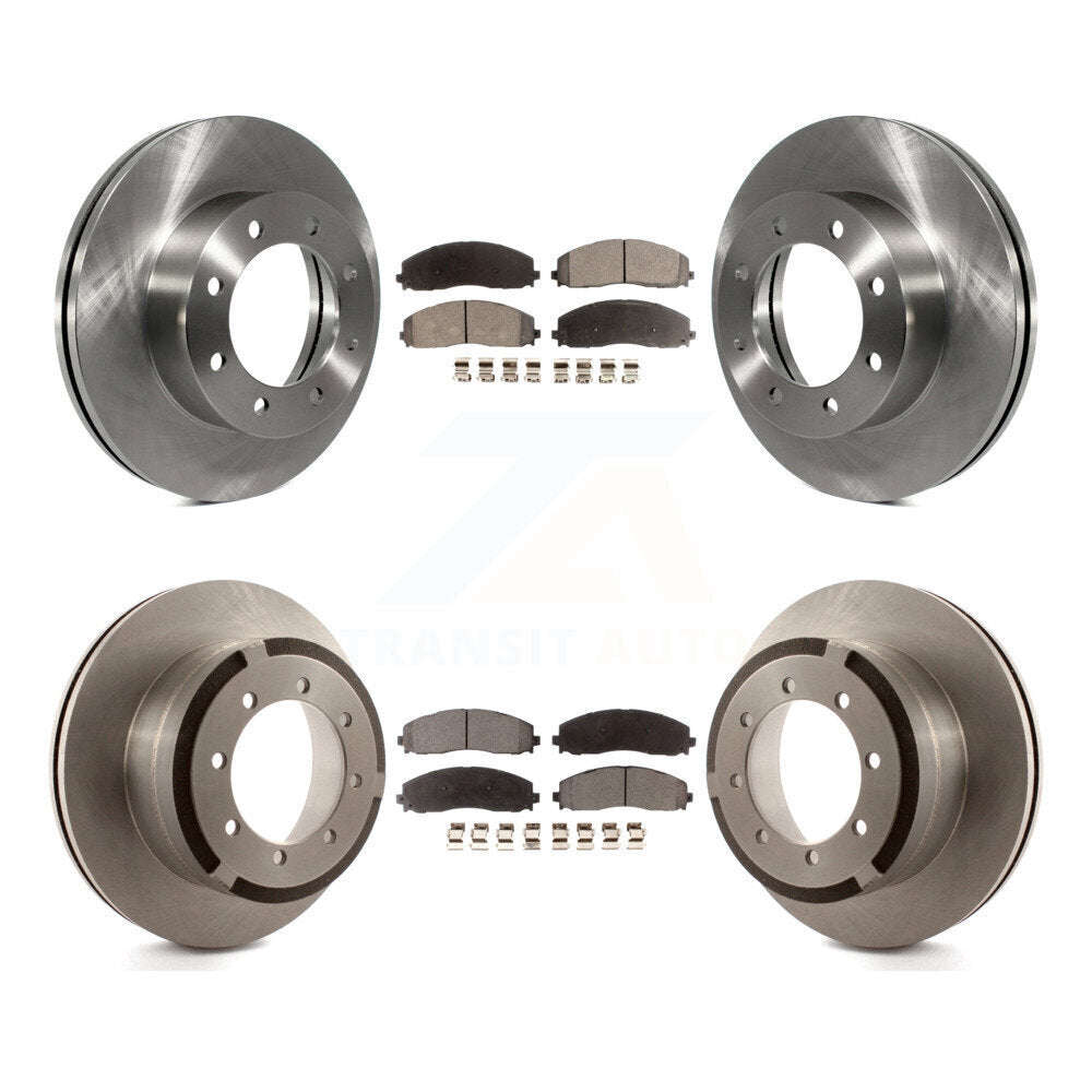 Kit de rotor de frein avant et arrière et plaquettes semi-métalliques pour Ford F-350 Super Duty F-25