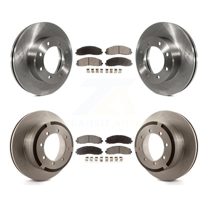 Kit de rotor de frein avant et arrière et plaquettes semi-métalliques pour Ford F-350 Super Duty F-25
