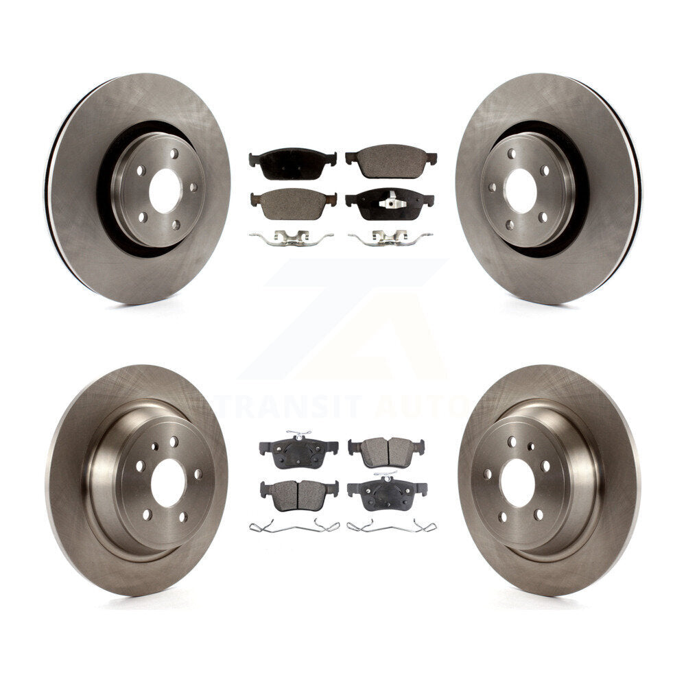 Kit de rotors de frein à disque avant et arrière et plaquettes semi-métalliques pour Lincoln MKC