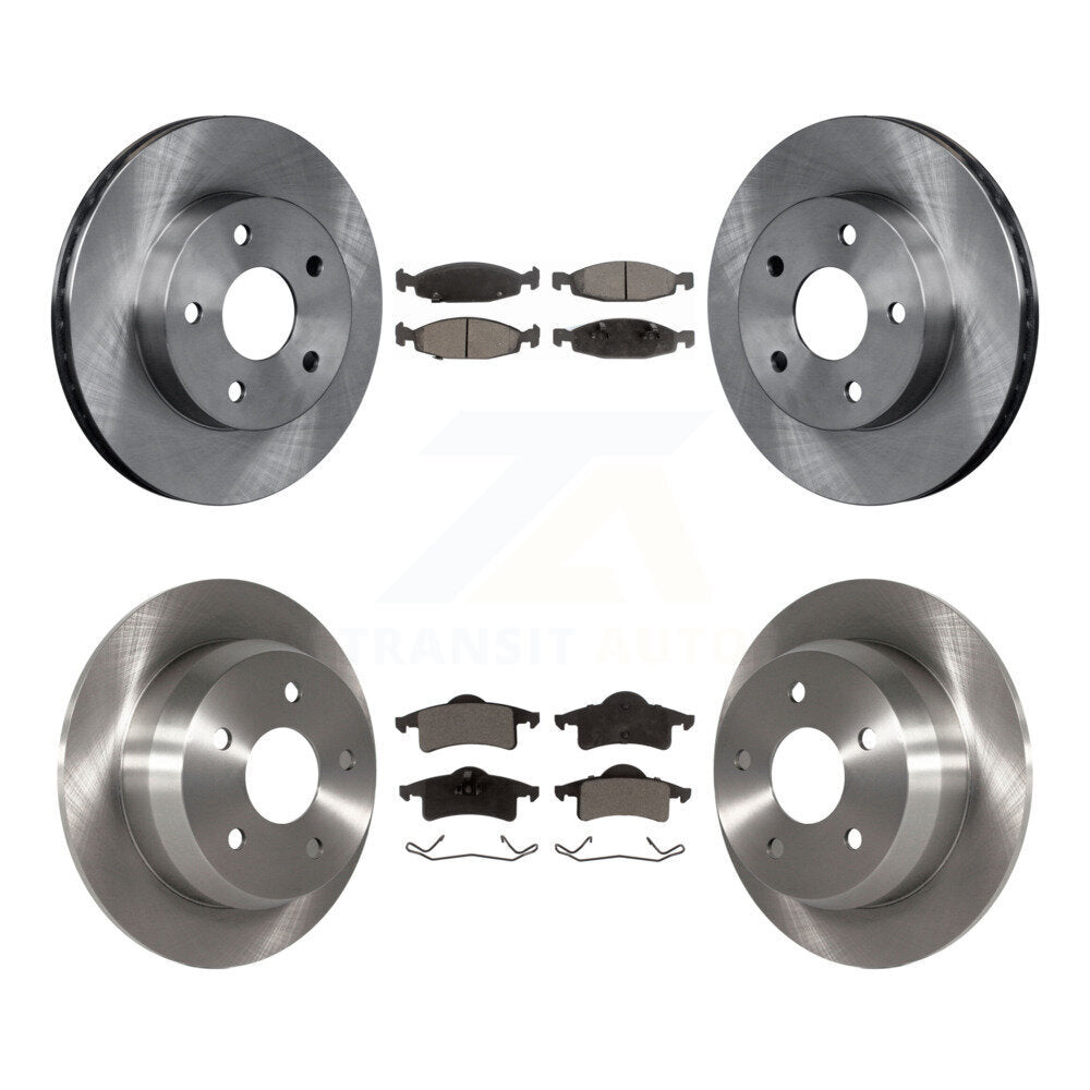 Kit de rotors de frein à disque avant et arrière et plaquettes semi-métalliques pour Jeep Grand Cherokee