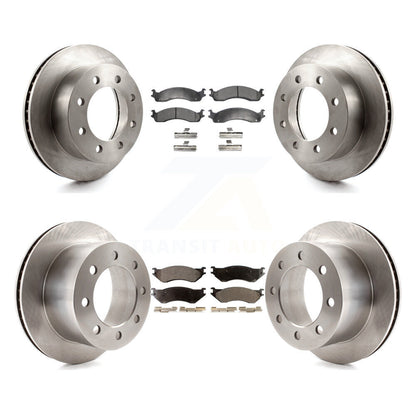 Kit de rotor de frein avant et arrière et plaquettes semi-métalliques pour Dodge Ram 2001 2002 2500 350
