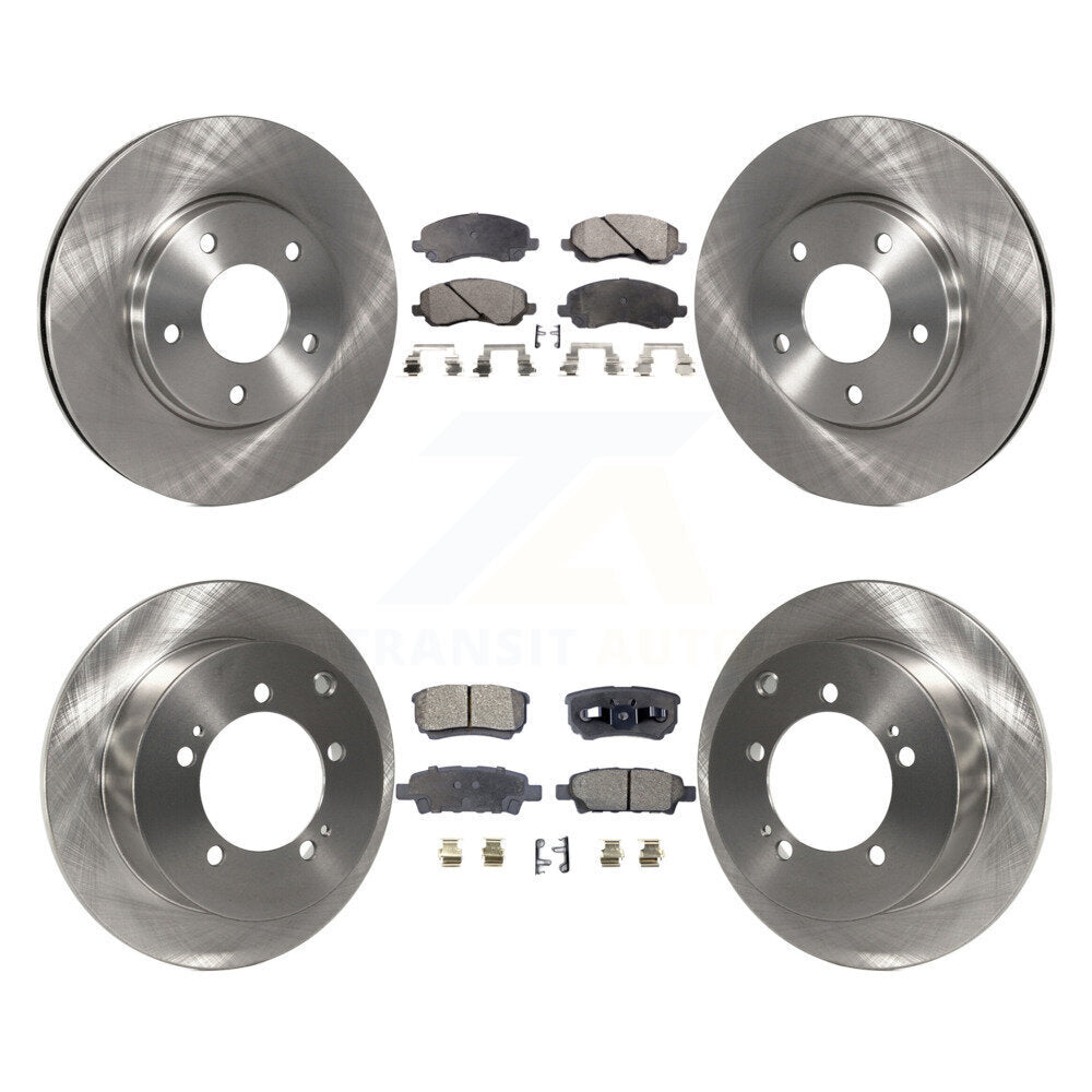 Kit de rotors de frein à disque avant et arrière et plaquettes semi-métalliques pour Mitsubishi Lancer