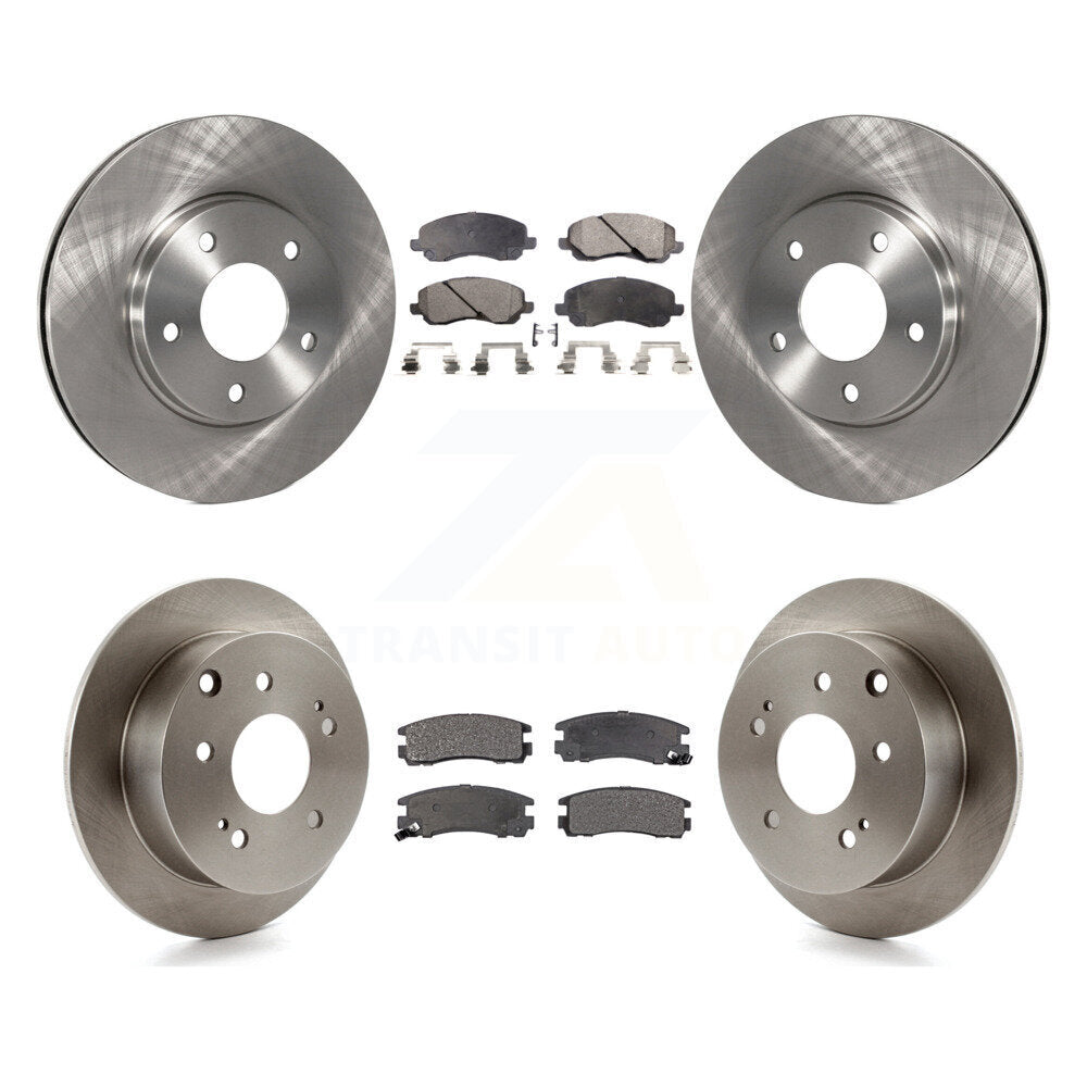 Kit de rotors de frein avant et arrière et plaquettes semi-métalliques pour Mitsubishi Galant 2.4 04-06