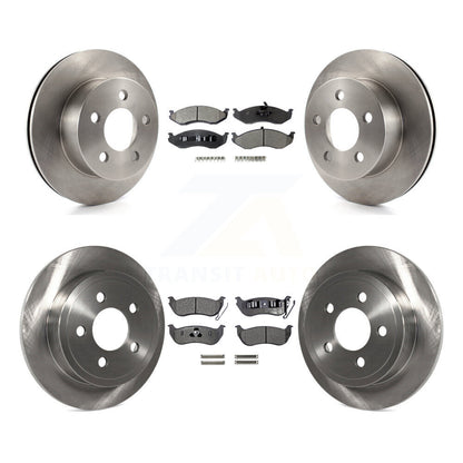 Kit de rotors de frein à disque avant et arrière et plaquettes semi-métalliques pour Jeep Wrangler TJ