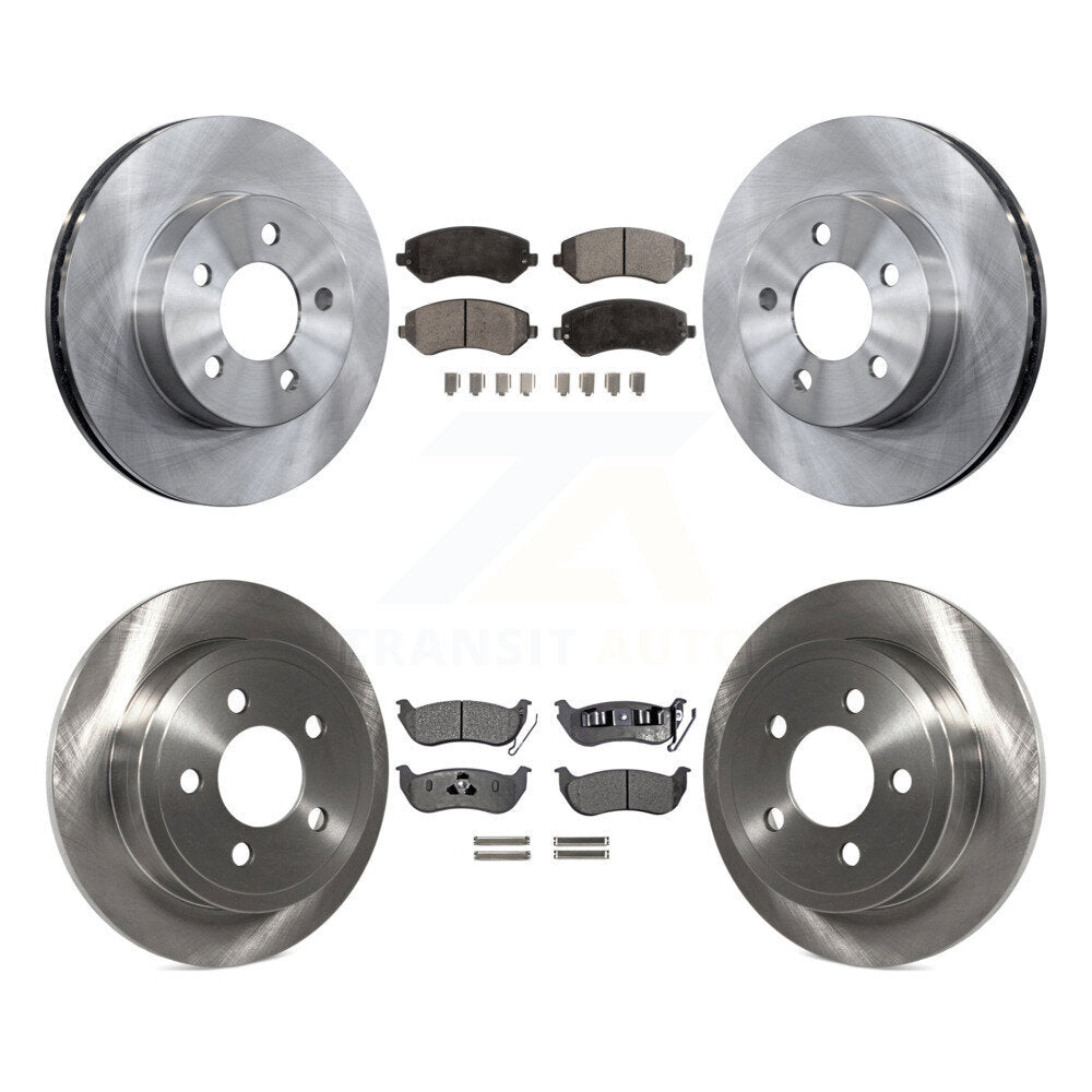 Kit de rotor de frein à disque avant et arrière et plaquettes semi-métalliques pour Jeep Libert 2003-2007