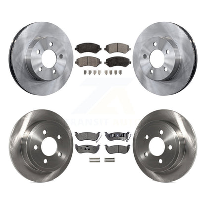 Kit de rotor de frein à disque avant et arrière et plaquettes semi-métalliques pour Jeep Libert 2003-2007