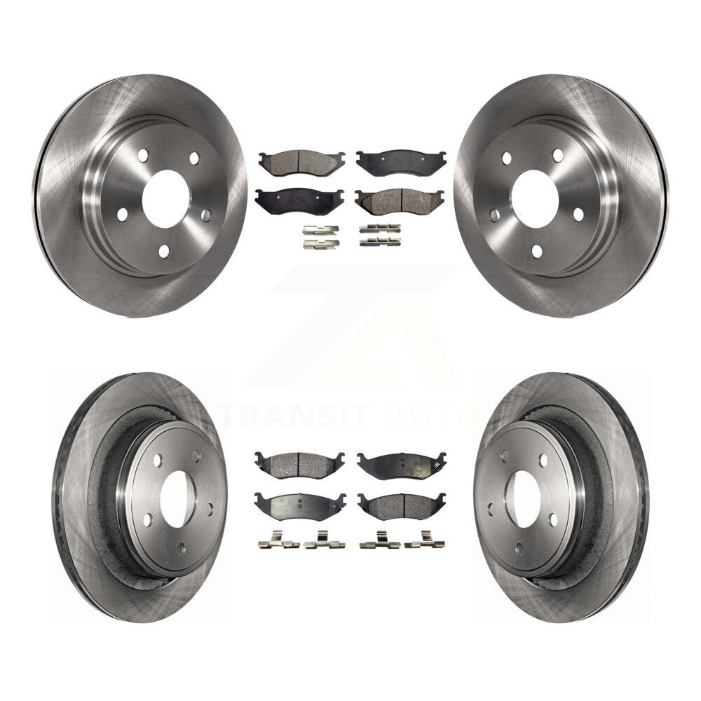 Kit de rotors de frein à disque avant et arrière et plaquettes semi-métalliques pour Dodge Ram 1500