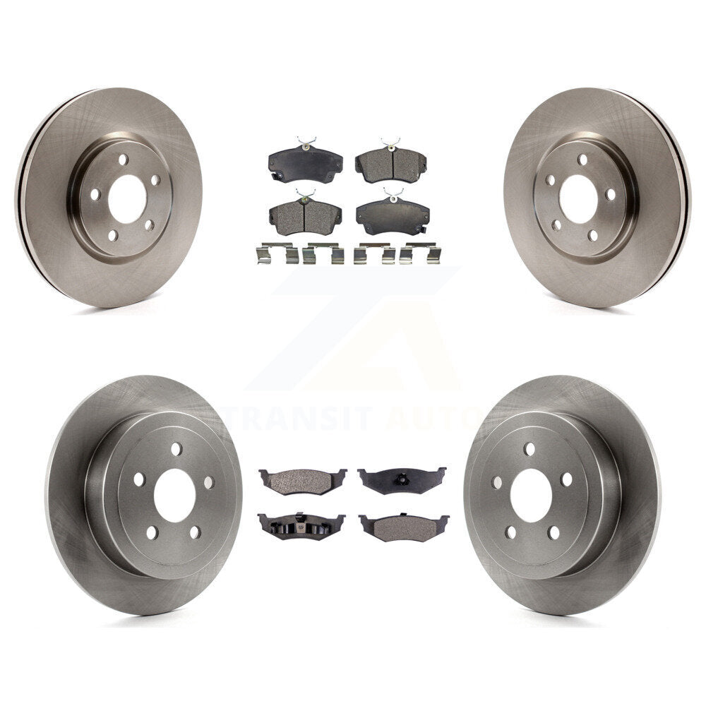 Kit de rotors de frein à disque avant et arrière et plaquettes semi-métalliques pour Chrysler PT Cruiser