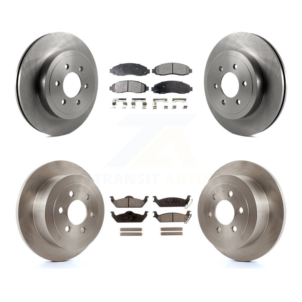 Kit de rotor de frein à disque avant et arrière et plaquettes semi-métalliques pour Dodge Dakot 2003-2004