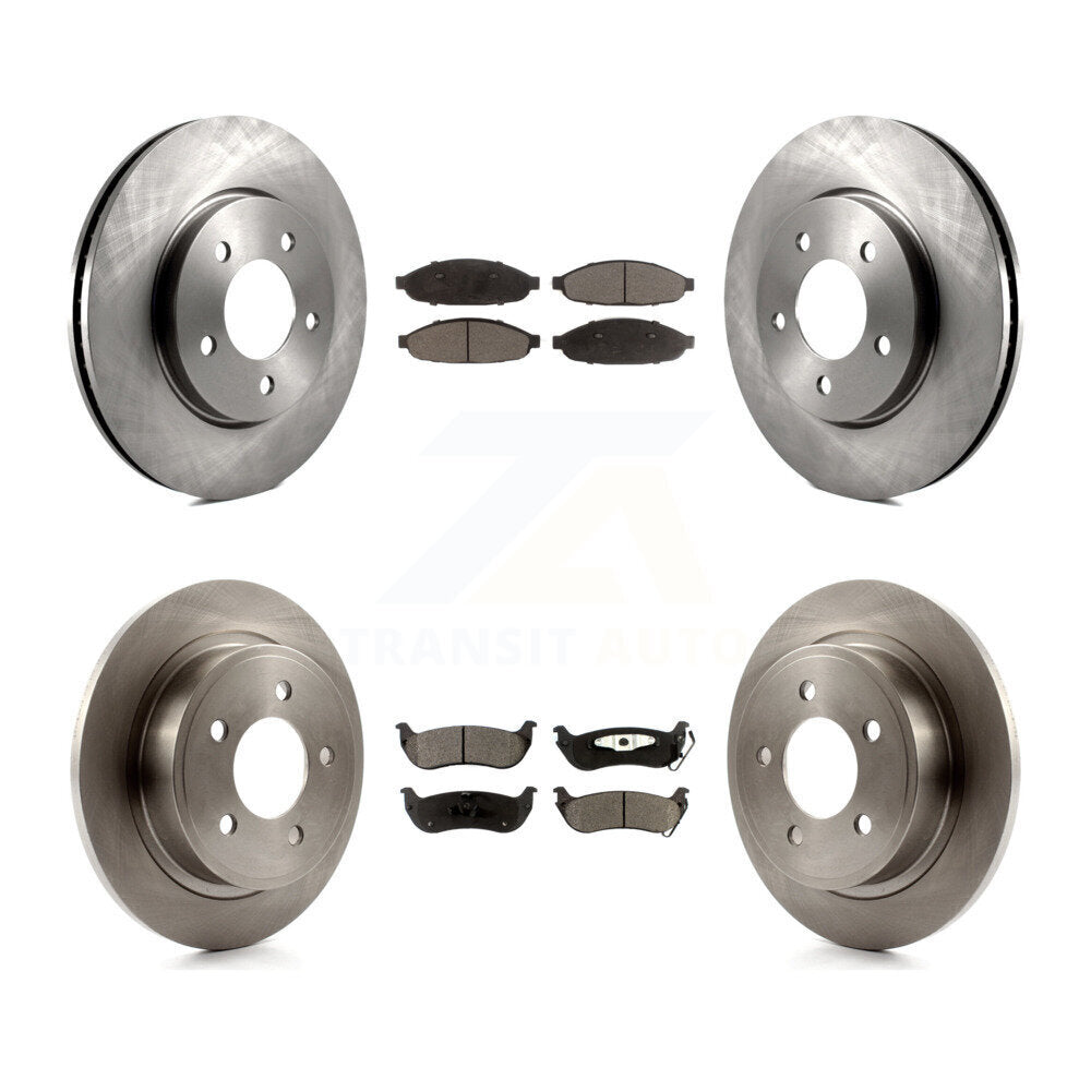 Kit de rotor de frein avant et arrière et plaquettes semi-métalliques pour Chrysler Pacific 2004-2008