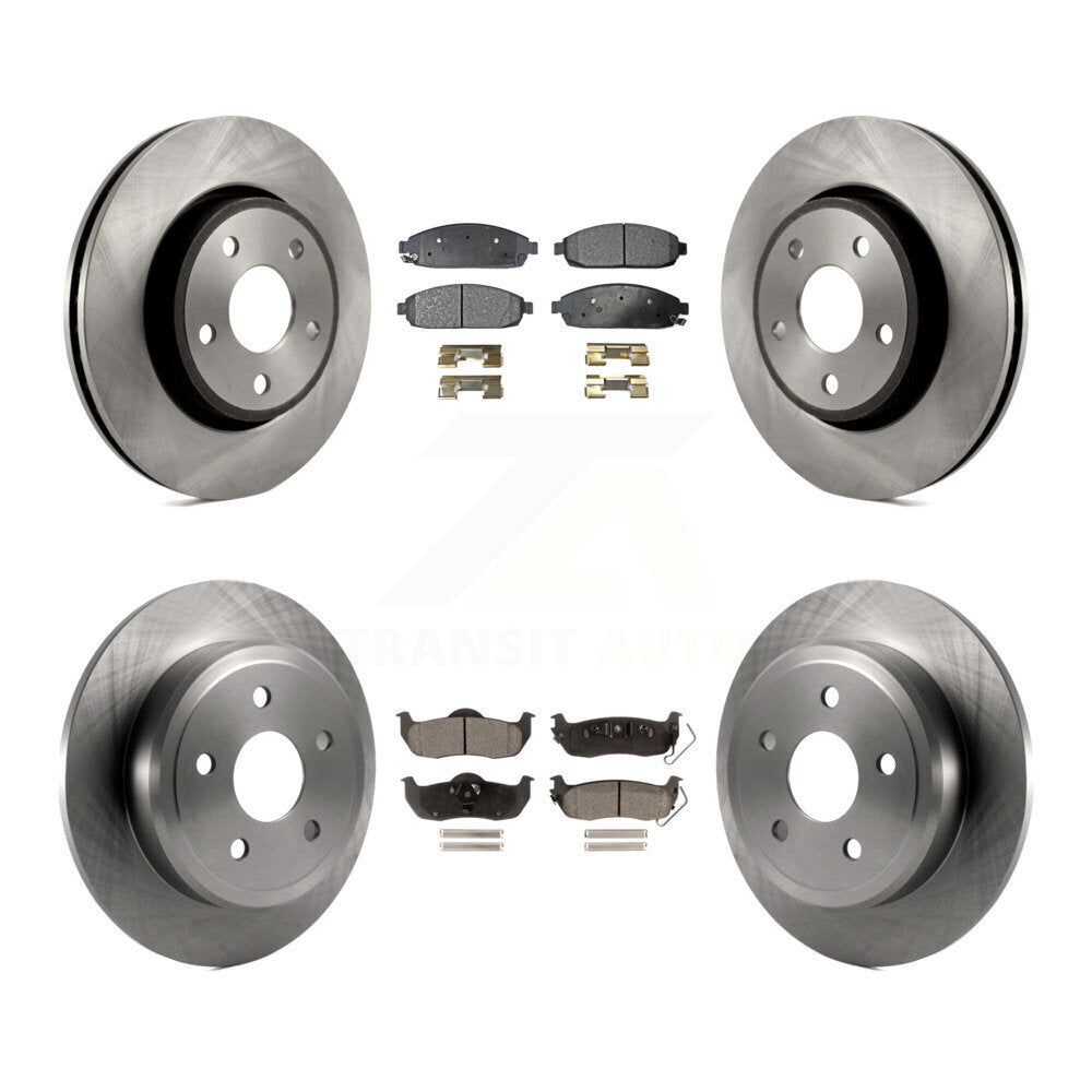 Kit de rotor de frein avant et arrière et plaquettes semi-métalliques pour Jeep Grand Cherokee Commande