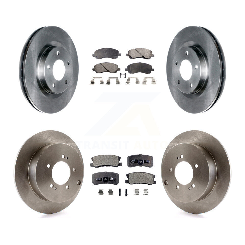 Kit de rotors de frein à disque avant et arrière et plaquettes semi-métalliques pour Mitsubishi Outlande