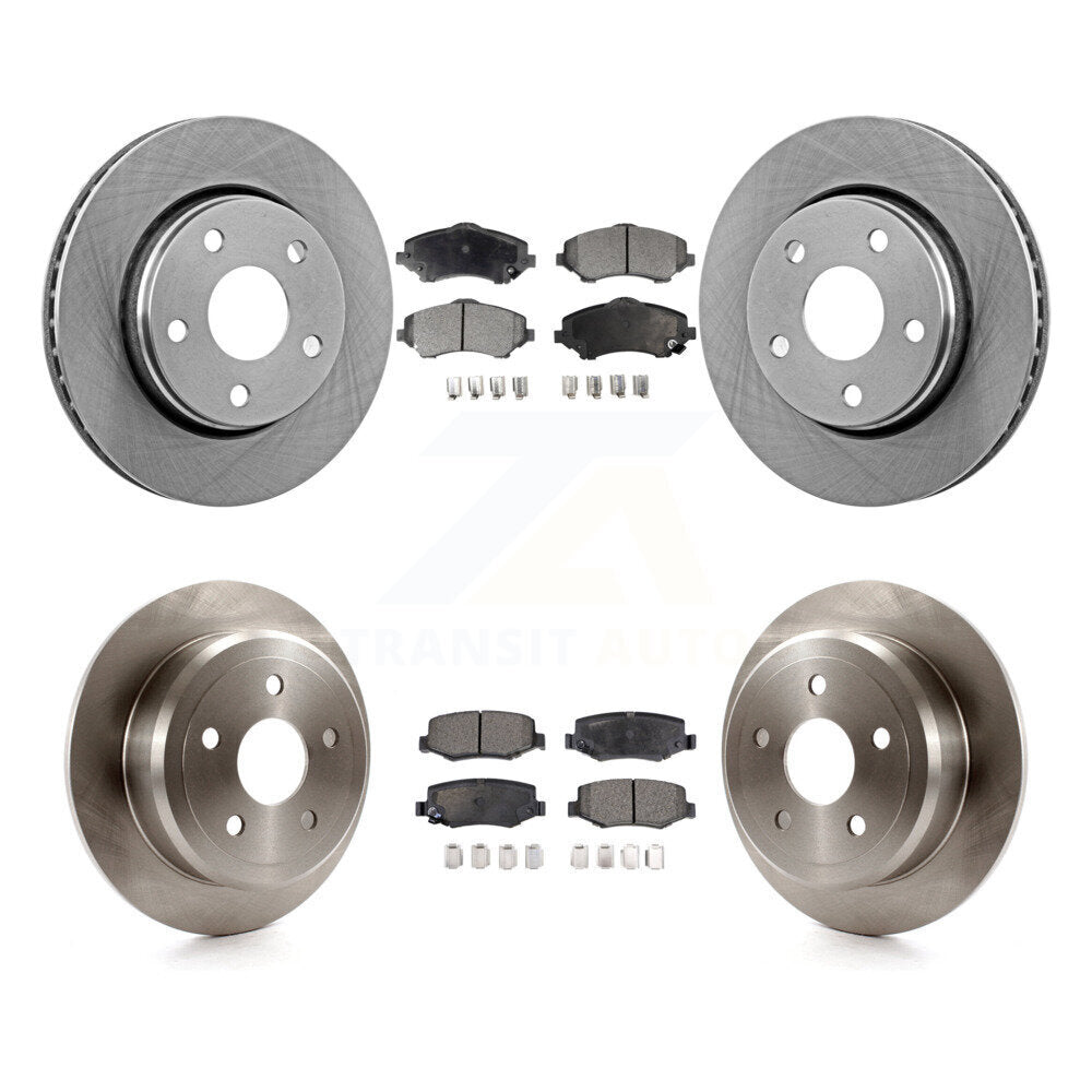 Kit de rotors de frein à disque avant et arrière et plaquettes semi-métalliques pour Jeep Wrangler JK