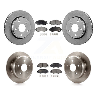 Kit de rotors de frein à disque avant et arrière et plaquettes semi-métalliques pour Jeep Wrangler JK