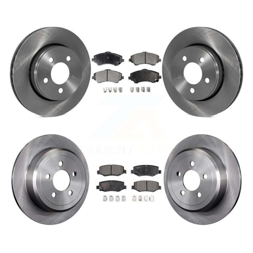 Kit de rotor de frein à disque avant et arrière et plaquettes semi-métalliques pour Jeep Liberty Dodge Nitr