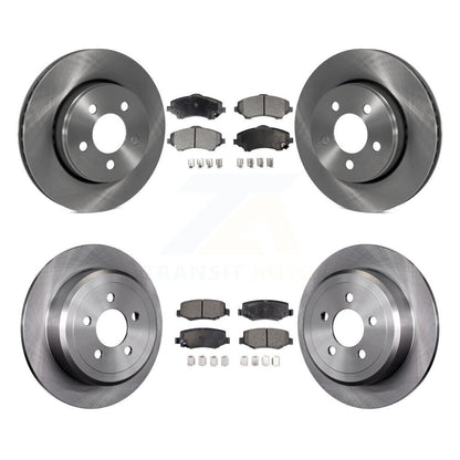 Kit de rotor de frein à disque avant et arrière et plaquettes semi-métalliques pour Jeep Liberty Dodge Nitr