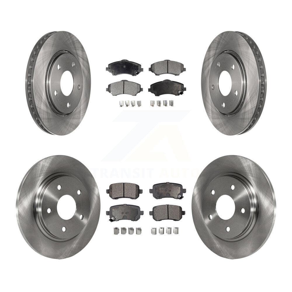 Kit de rotor de frein avant et arrière et plaquettes semi-métalliques pour Dodge Grand Caravan Journey