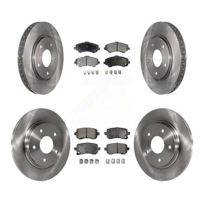 Kit de rotor de frein avant et arrière et plaquettes semi-métalliques pour Dodge Grand Caravan Journey