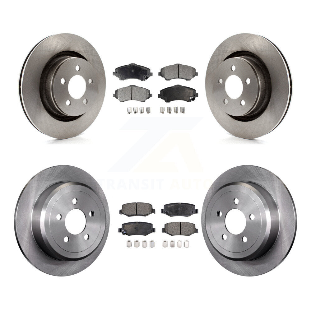 Kit de rotor de frein à disque avant et arrière et plaquettes semi-métalliques pour Jeep Liberty Dodge Nitr