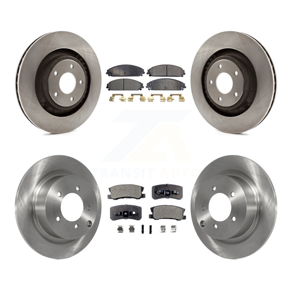 Kit de rotor de frein avant et arrière et plaquettes semi-métalliques pour Dodge Caliber SRT-2008-2009