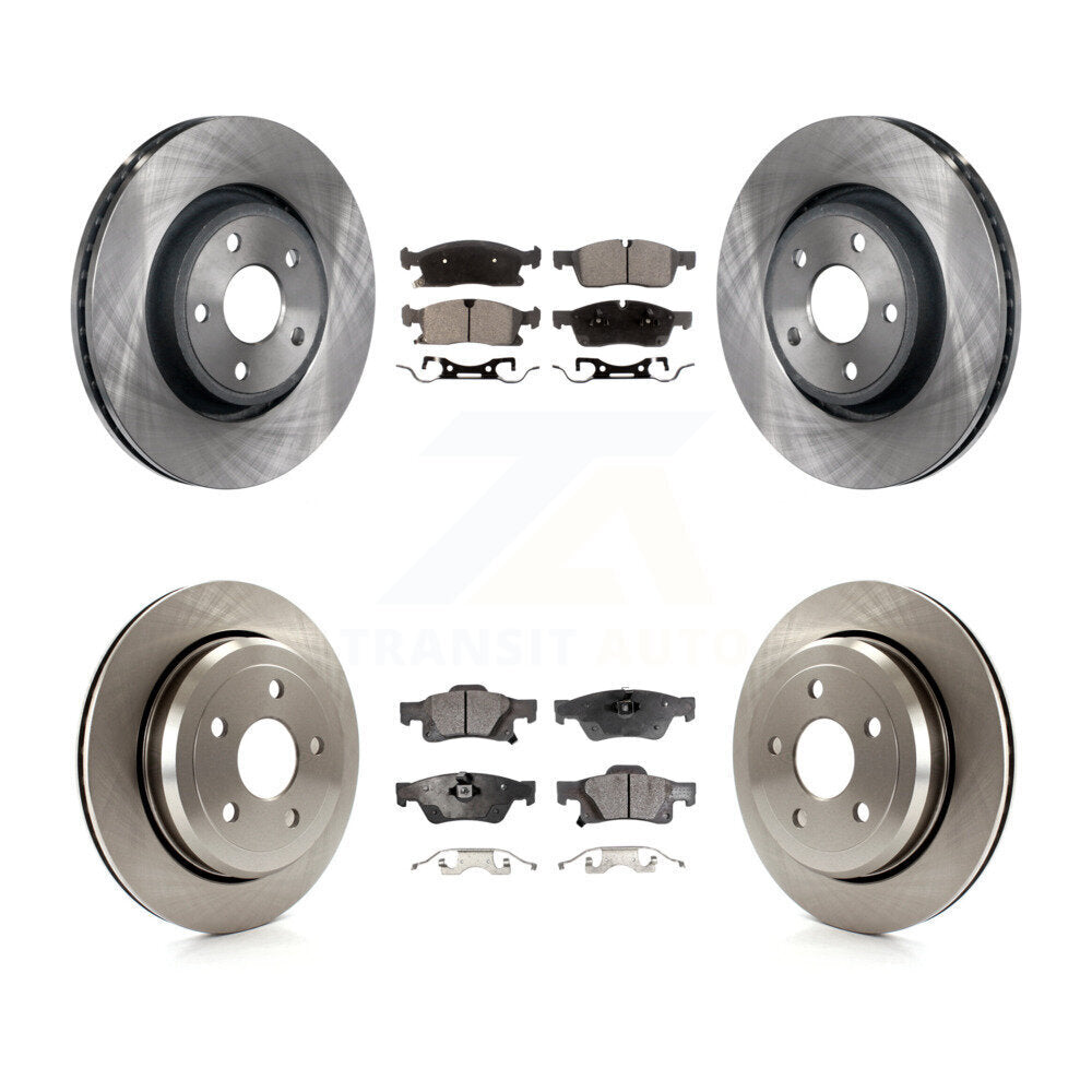 Kit de rotor de frein à disque avant et arrière et plaquettes semi-métalliques pour Jeep Grand Cherokee W